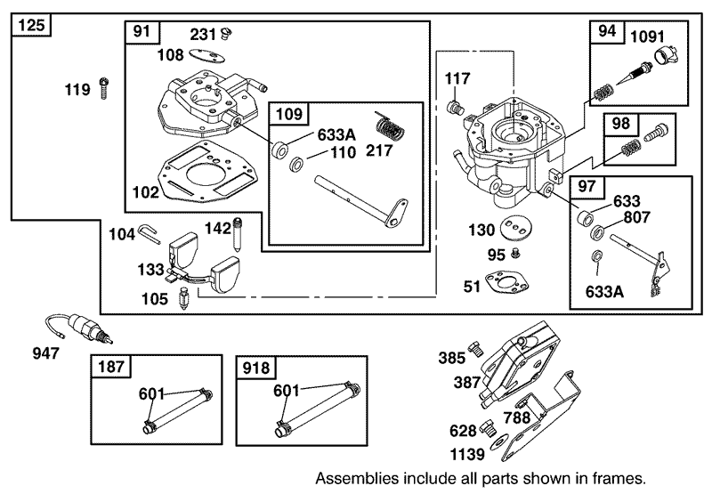 Carburetor and Fuel Pump Assembly