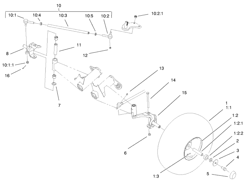 Front Tire and Steering Assembly