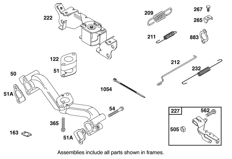 Manifold Intake and Governor Control Assembly