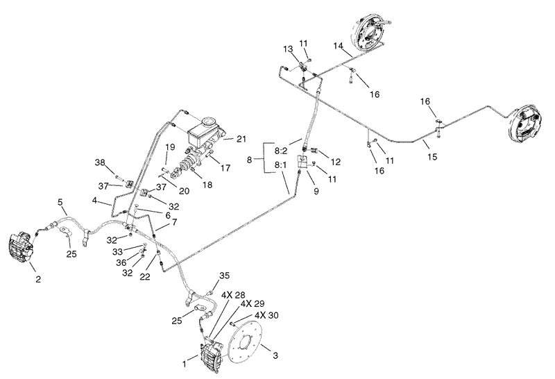 Brake and Master Cylinder Assembly