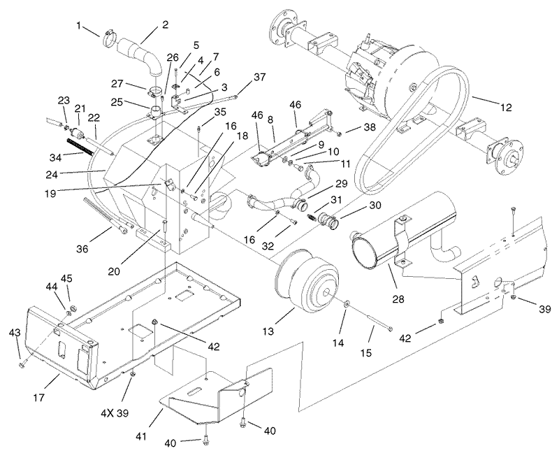 Engine and Clutch Assembly