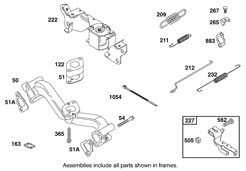 Manifold Intake and Governor Control Assembly