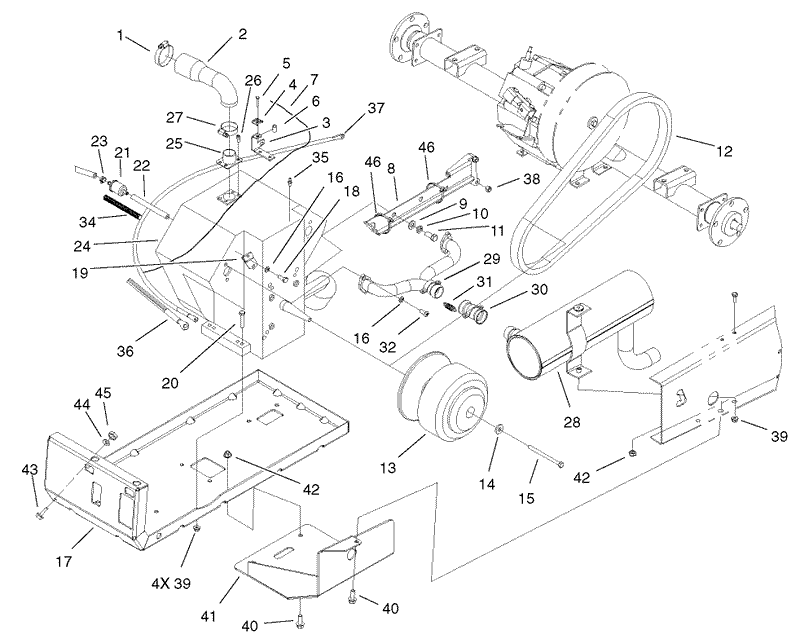 Engine and Clutch Assembly