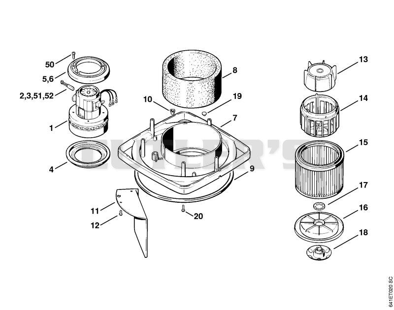 SE 100: Electric motor, Filter