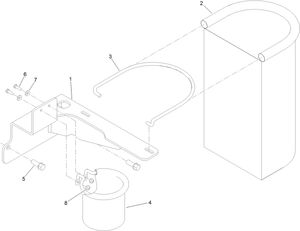Toro 121-6039 Trash Basket Assembly Large Bracket Parts Diagram
