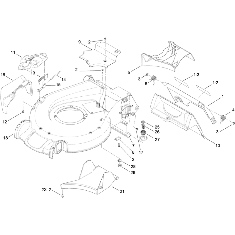 Deck Housing and Rear Door Assembly