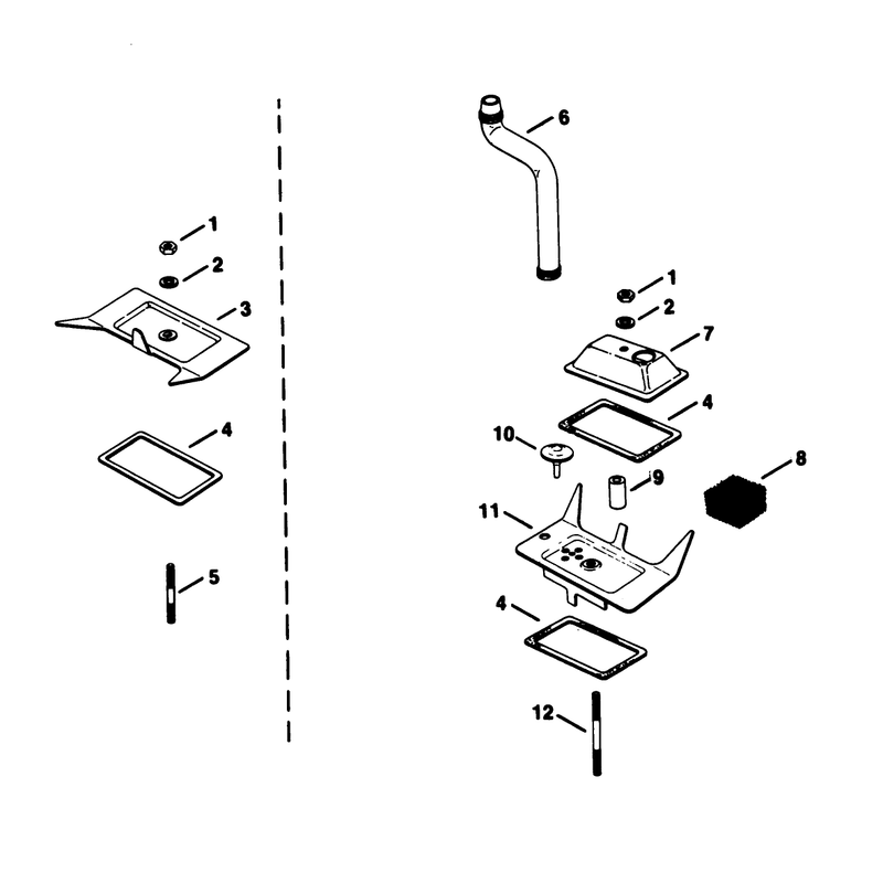 Breather and Vent Engine Kohler Model No Kt17qs Type No 24324 Continued
