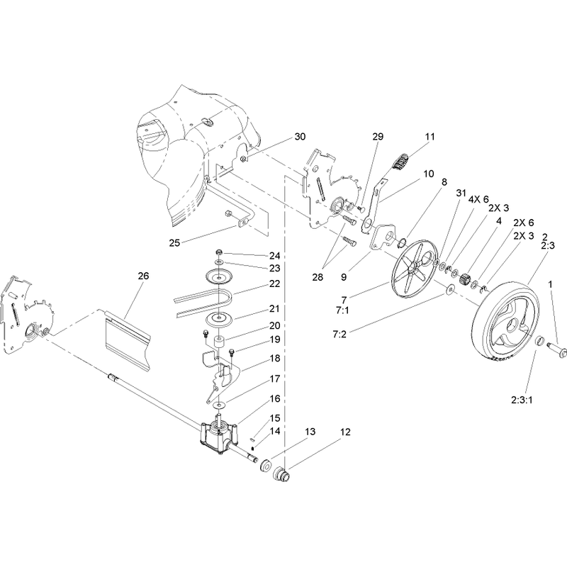 Rear Axle and Transmission Assembly