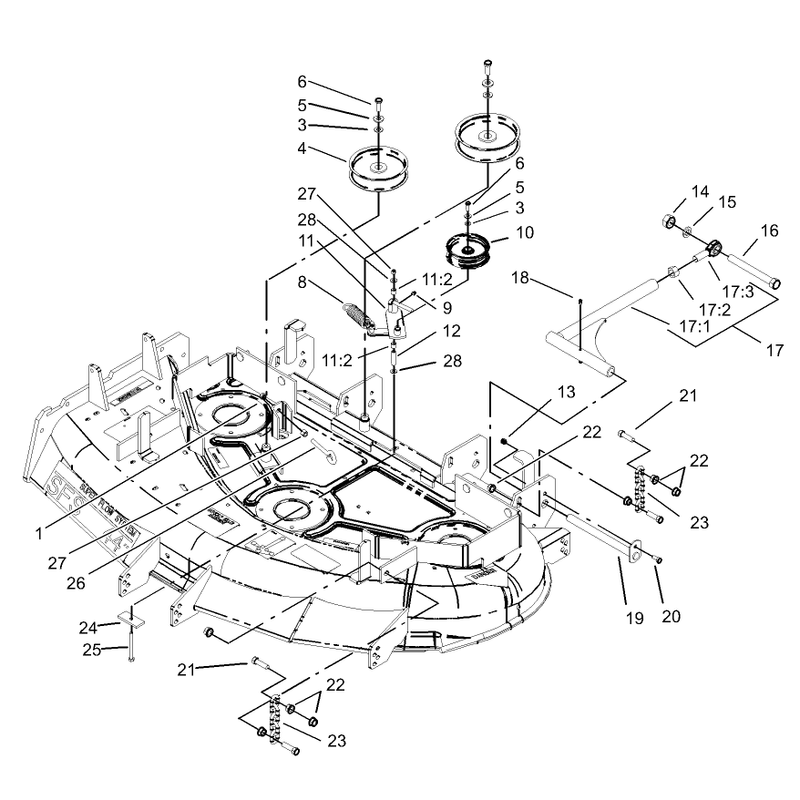 Idler PulleyLift Strut Chain Assembly