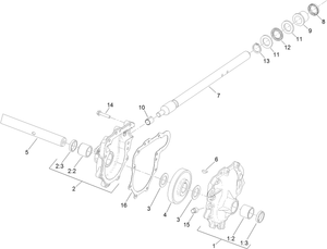 Toro 125-7926 28 in. Auger Gearcase Assembly Snowthrower Parts Diagram