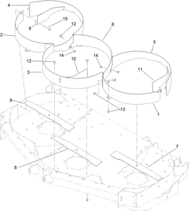 Toro 125-9305 60 in. Baffles Kit Parts Diagram