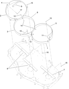 Toro 125-9310 72 in. Baffles Kit Parts Diagram