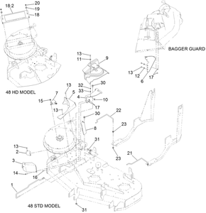 Toro 126-9360 48 in. Ce Compliance Bagger Kit (Titan) Attachment Parts Diagram