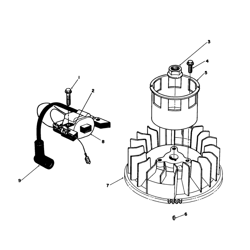 Magneto and Flywheel Assembly Model No Vml0-5