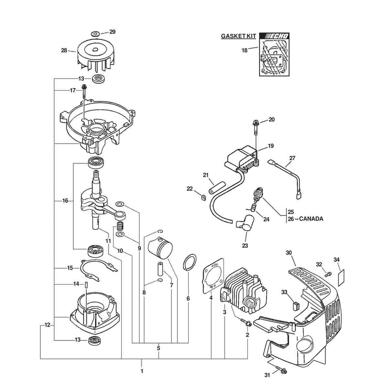 ENGINE, IGNITION, SHORT BLOCK, CYLINDER COVER