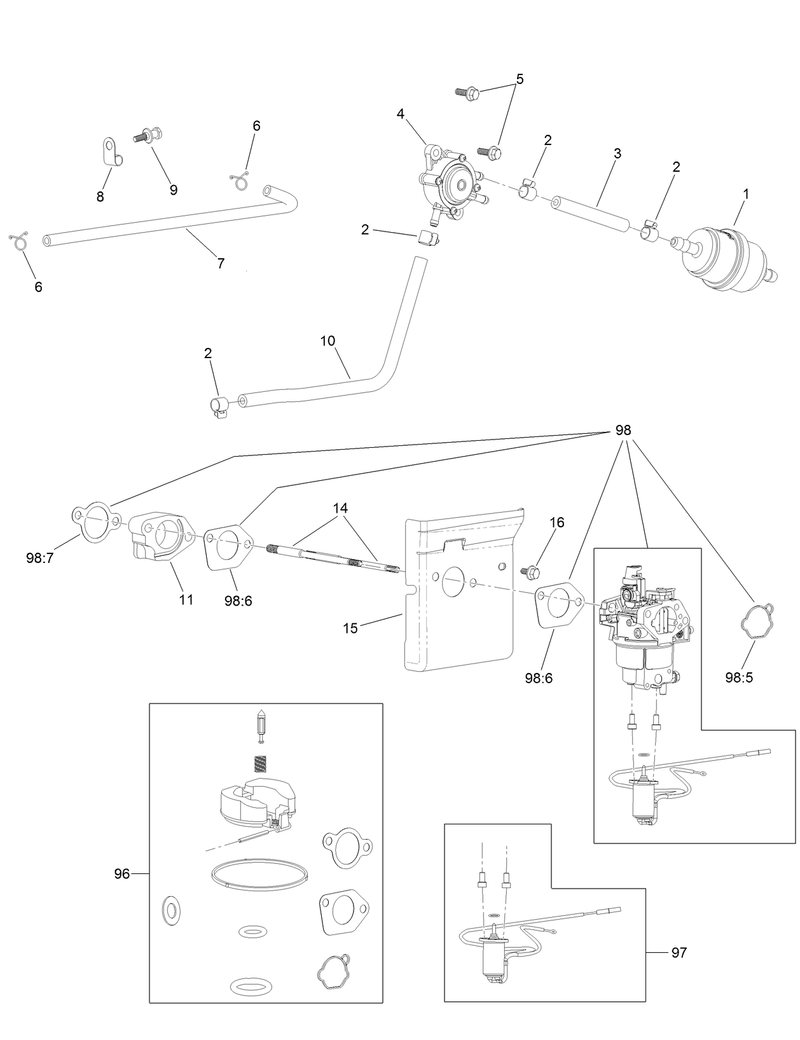 Fuel System Assembly Engine Assembly No 127 9358