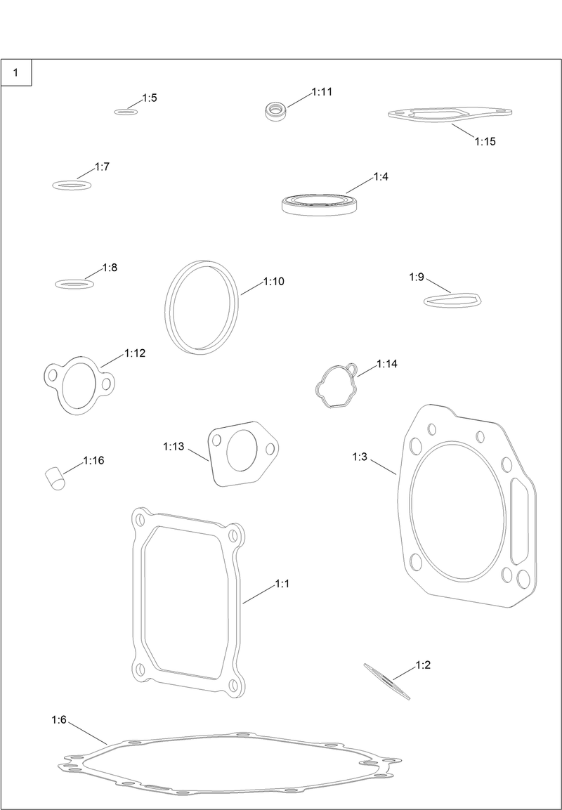 Gasket and Seal Kit Engine Assembly No 127 9358