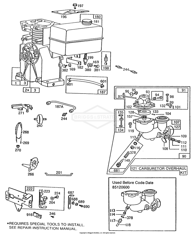 Carburetors, Fuel Tank Assy.