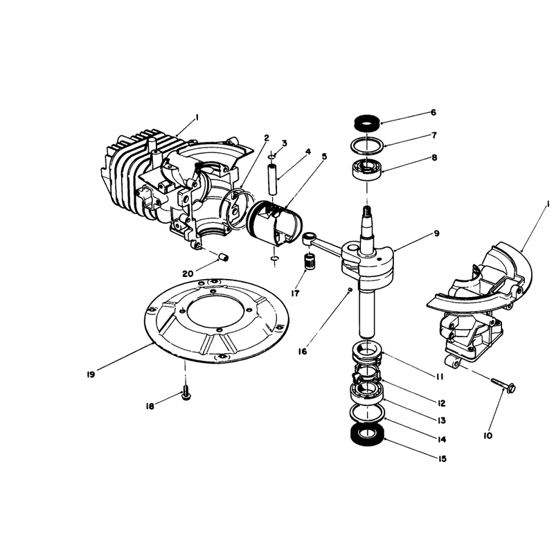 Crank Shaft Assembly Model No 47pm1-1