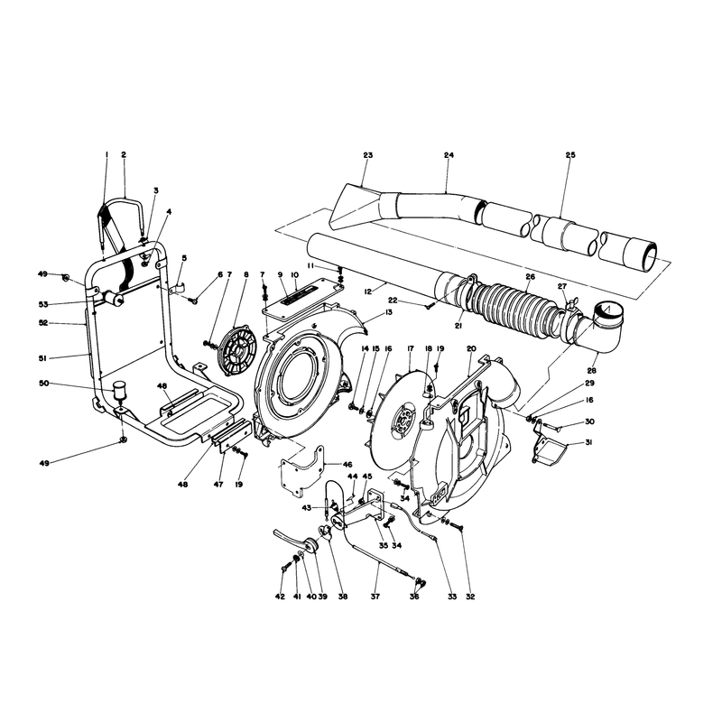 Back Pack And Blower Housing Assembly