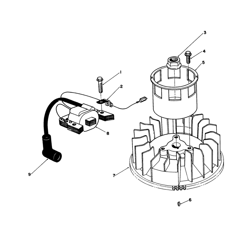 Magneto and Flywheel Assembly Model No Vmj8