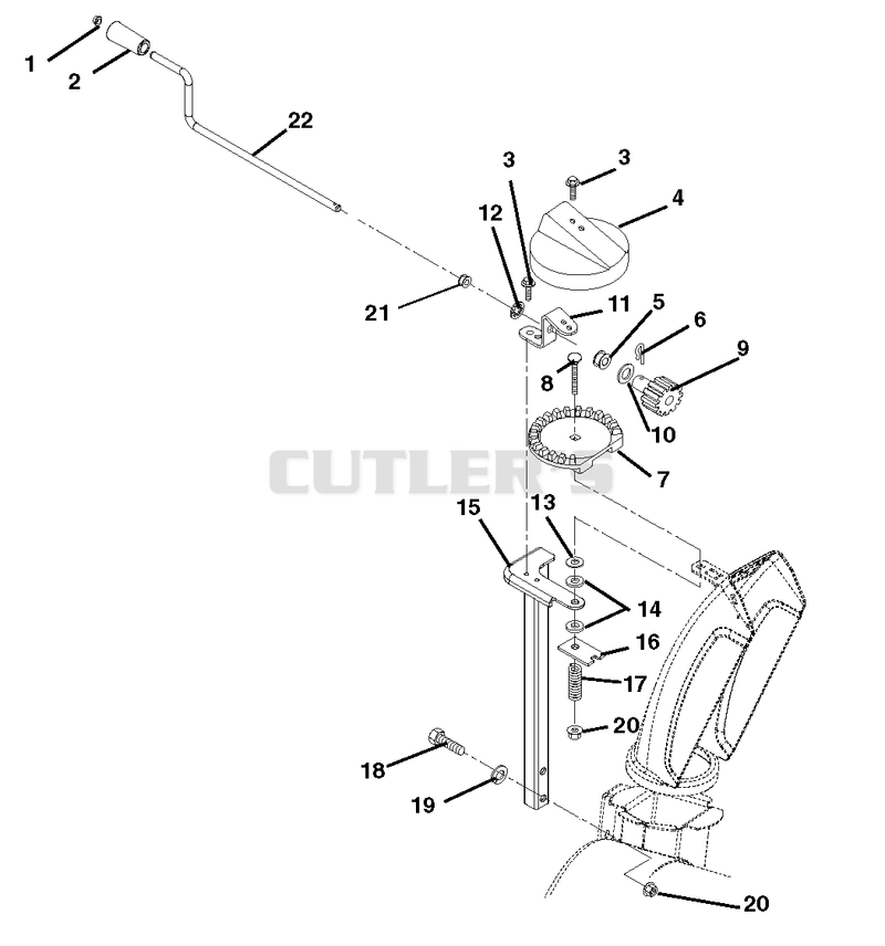 Discharge Chute Crank