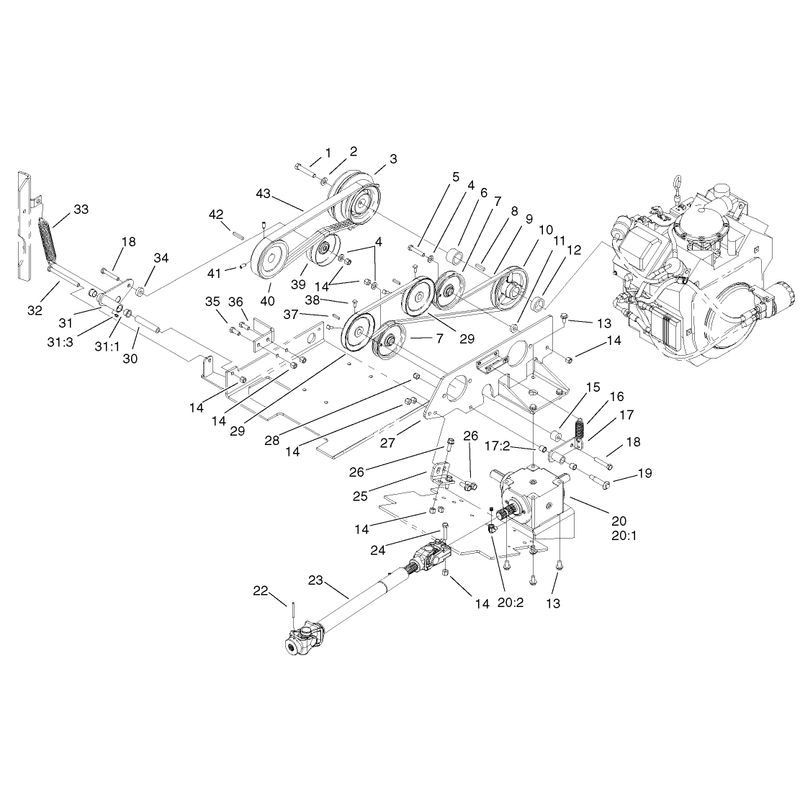 PTO / Hydro Drive Assembly
