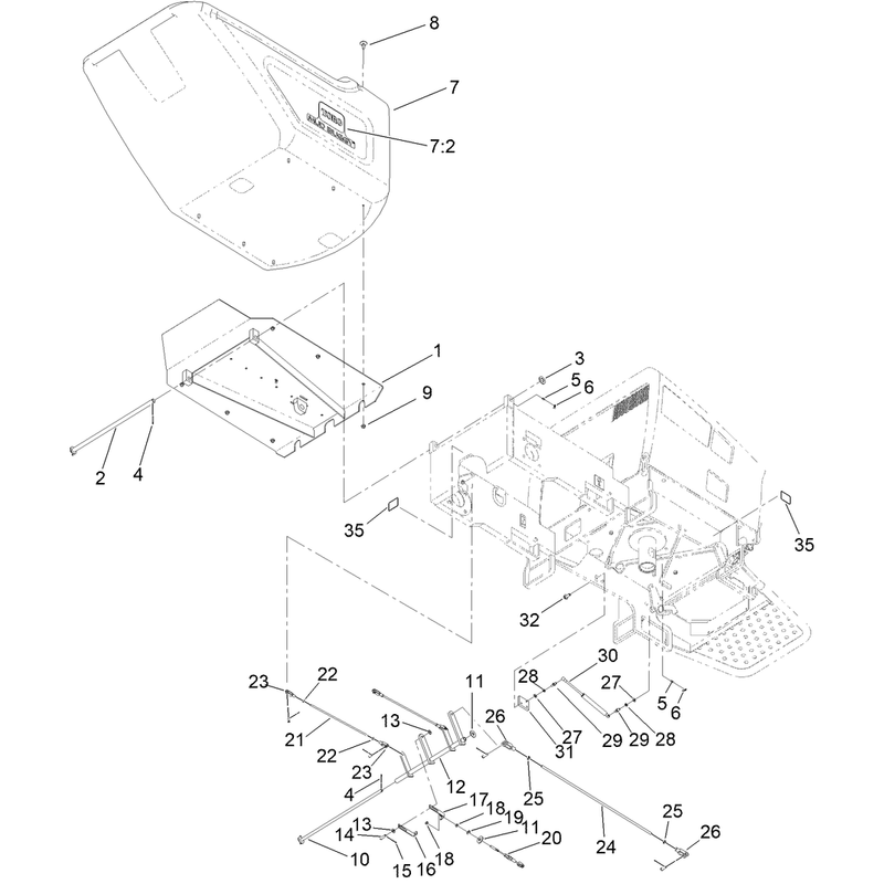 Brake and Hopper Assembly