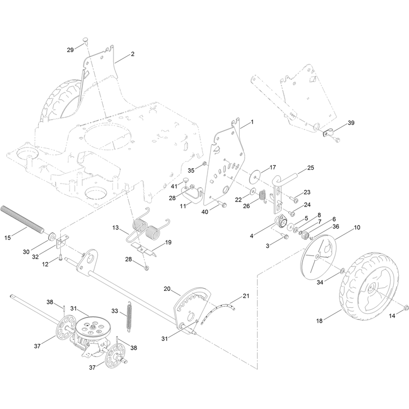 Traction and Height of Cut Assembly