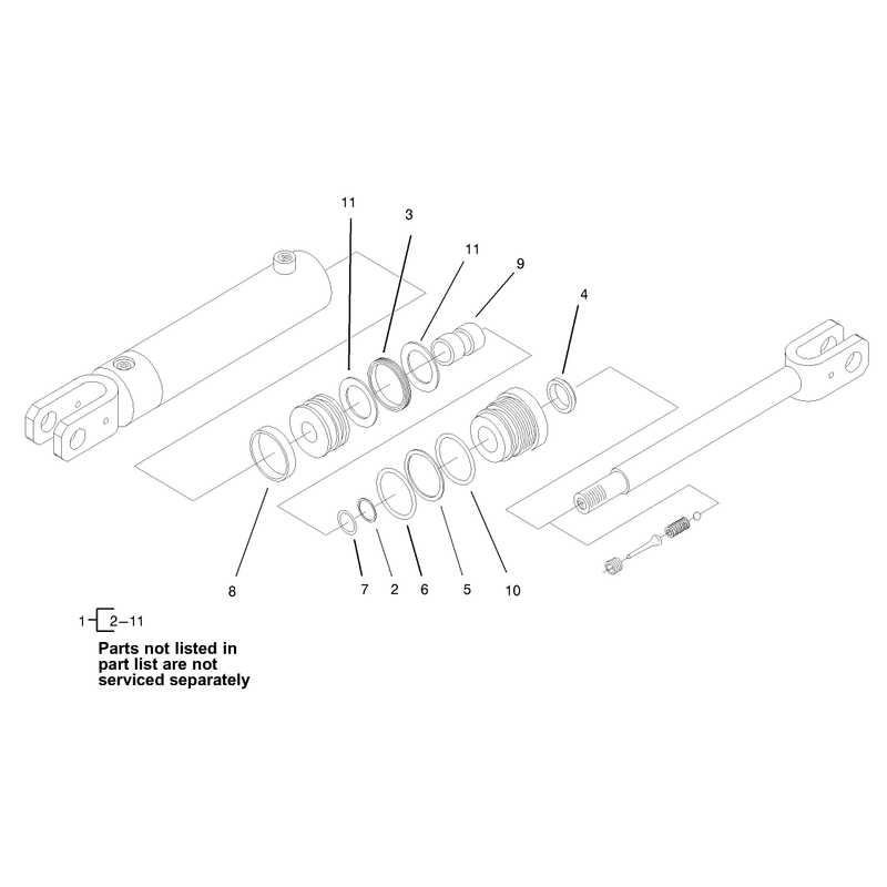 Hydraulic Cylinder Kit Assembly No 100-4163