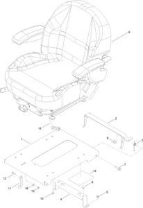 Toro 130-0788 Suspension Seat Kit Attachment Parts Diagram