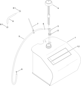 Toro 130-2100 Fuel Tank Service Kit, MB-1600 Mud Buggy Concrete Equipment Parts Diagram