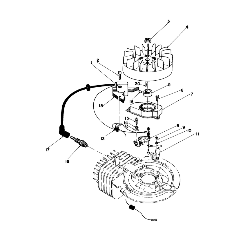 Flywheel and Magneto Assembly