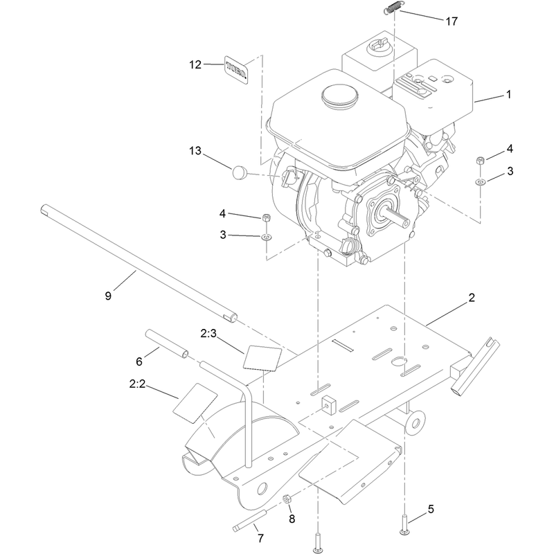 Engine and Frame Assembly