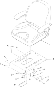 Toro 131-7699 Deluxe Seat Kit for Timecutter Mowers Attachment Parts Diagram