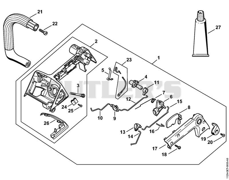 Handle housing MS 200 T