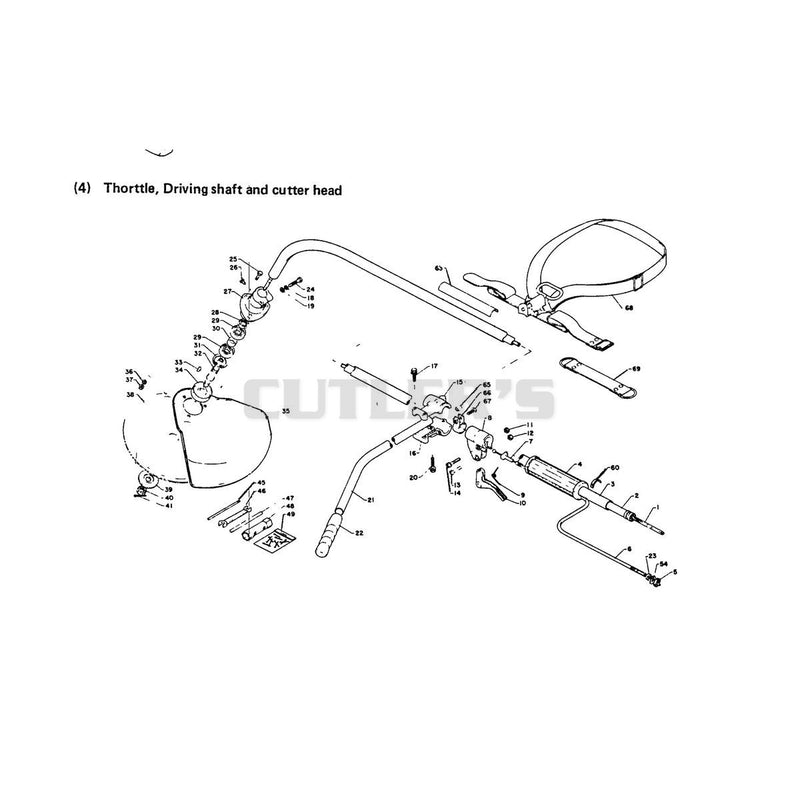 Throttle Driving Shaft and Cutter Head