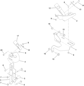 Toro 133-1441 Grandstand Trimmer Mount Kit Parts Diagram