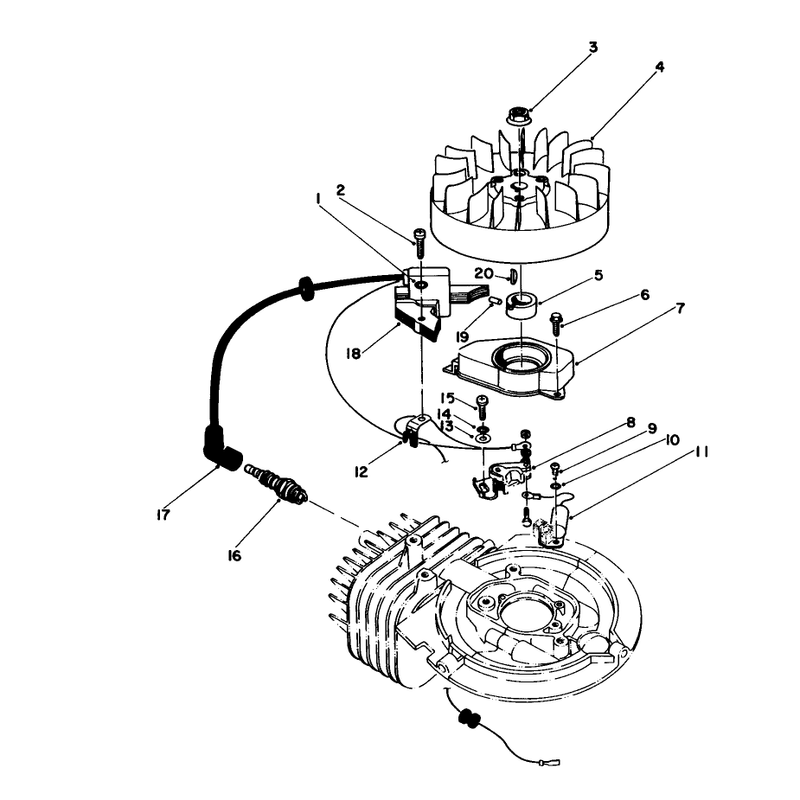 Flywheel and Magneto Assembly
