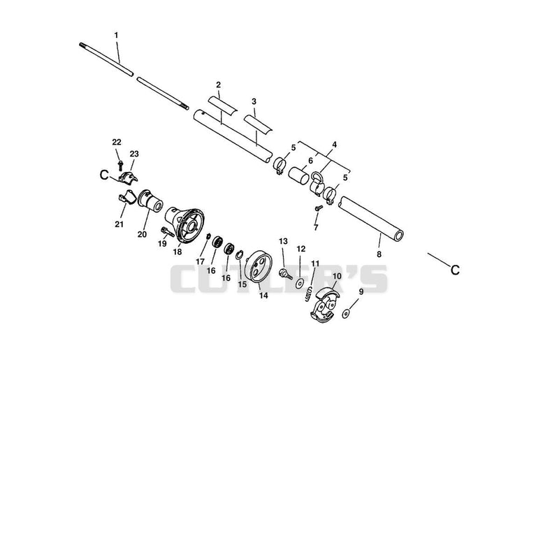 DRIVE SHAFT, CLUTCH, CLUTCH HOUSING