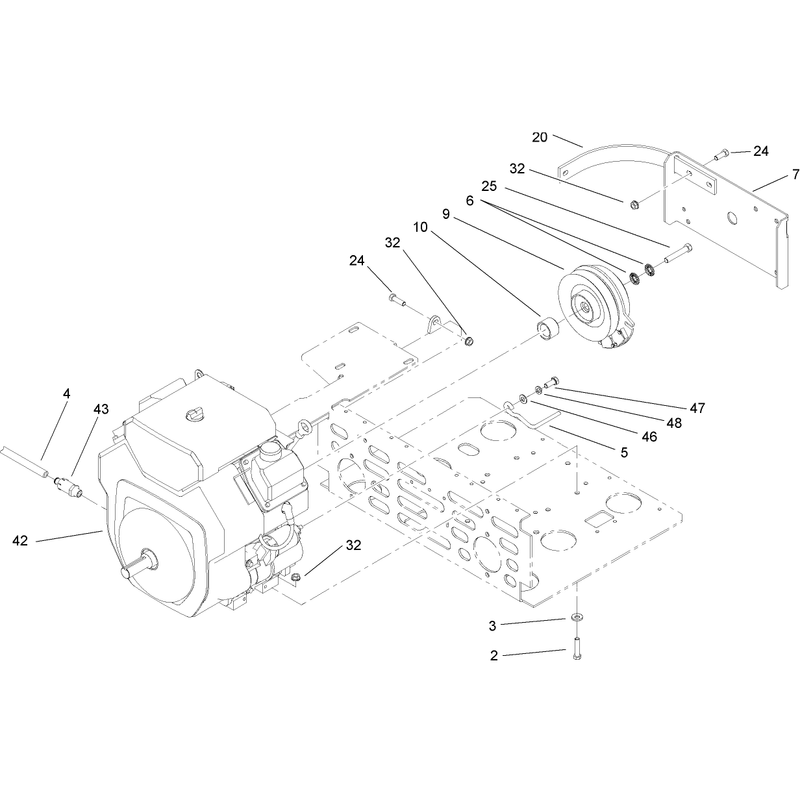 Engine and Clutch Assembly