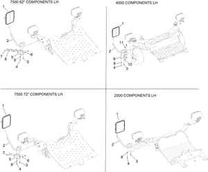 Toro 134-8275 Single Side Mirror Kit, Z-master Riding Mower with Road Light Kit Parts Diagram