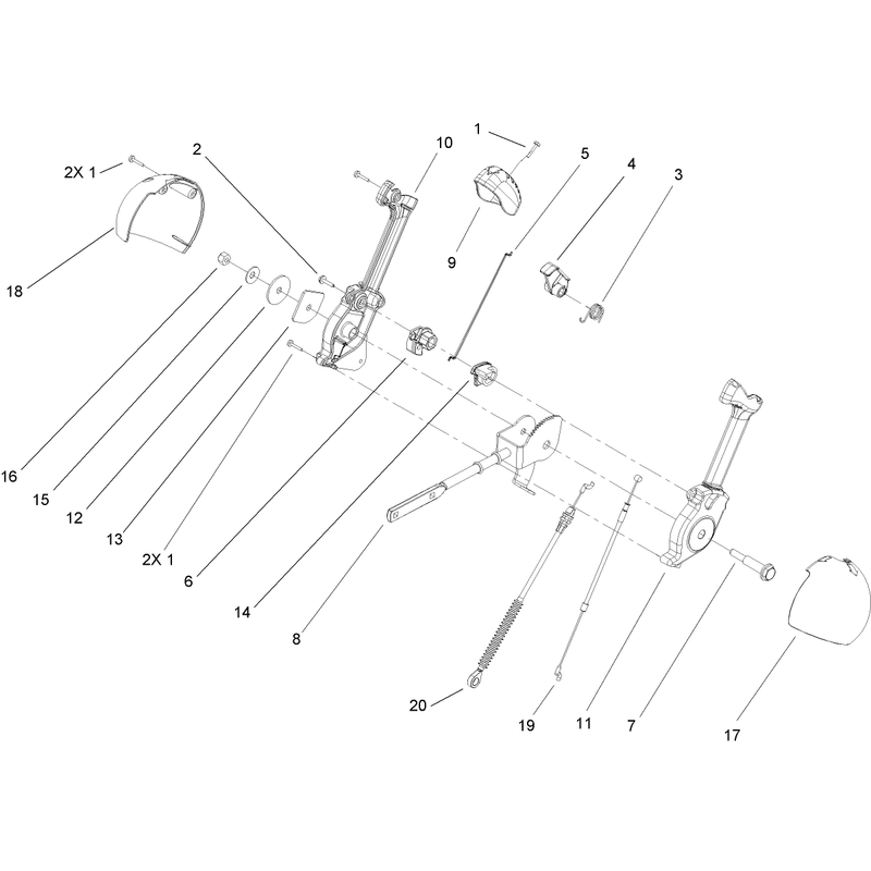 Lever and Chute Control Assembly