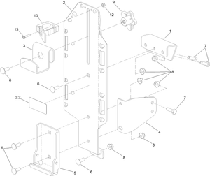 Toro 136-1654 Titan Bucket Holder Kit & Trash Picker Mount Parts Diagram