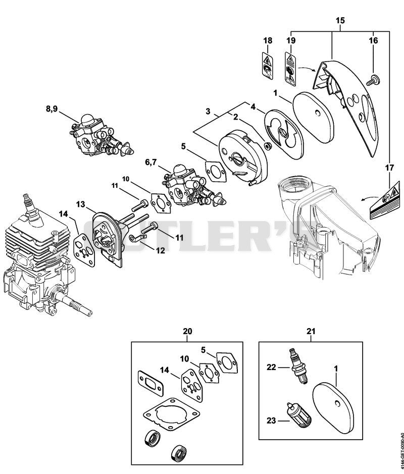 Air filter, Spacer flange