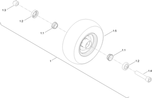 Toro 137-4136 Pneumatic Castor Wheel Kit (Multiforce) Parts Diagram