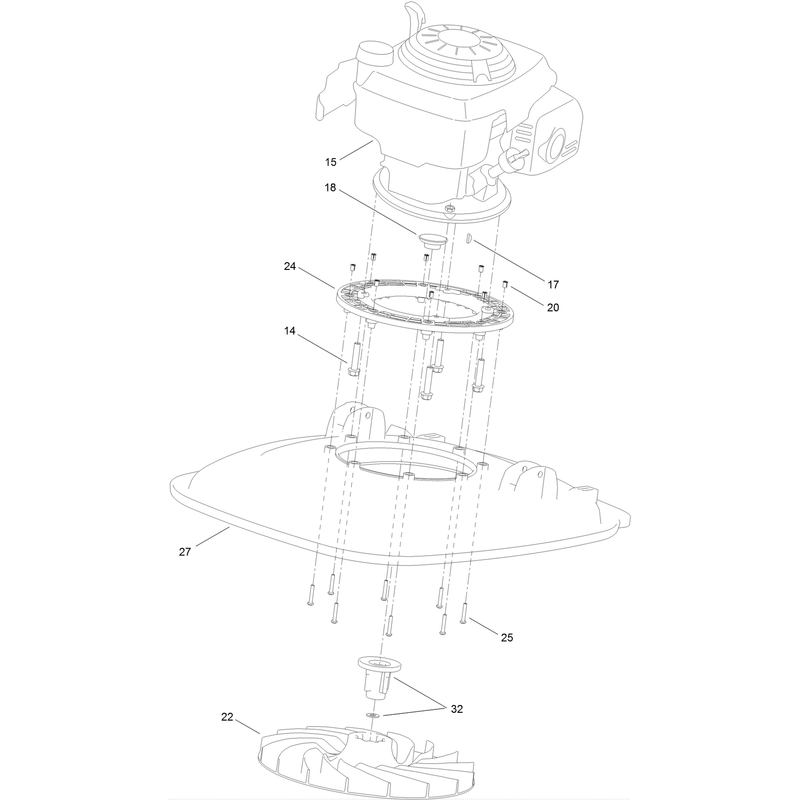Engine and Deck Assembly