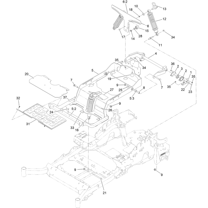 Seat Frame Suspension Assembly