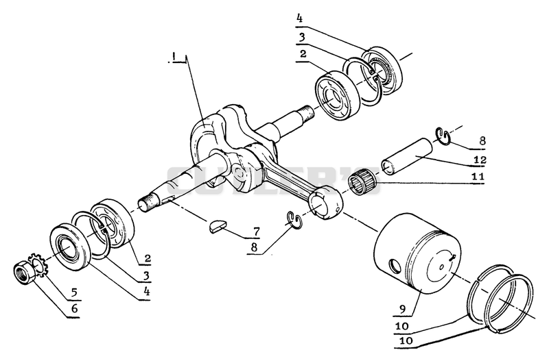 Crankshaft, Piston