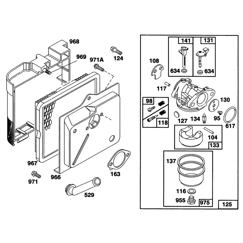 Engine Briggs and Stratton Model 122702-3171-01